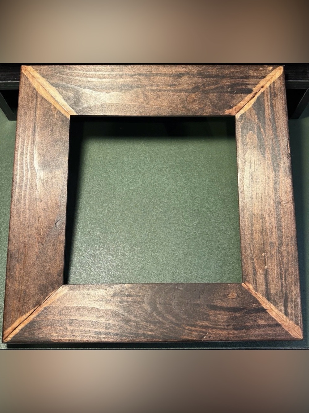12 X 12 Hand Made Red Mahogany Stained Picture Frame Solid Wood Made In The USA